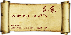 Salánki Zalán névjegykártya
